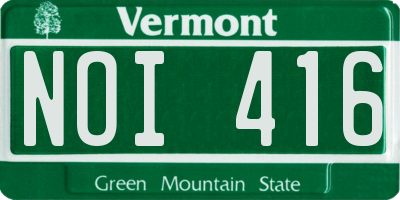 VT license plate NOI416