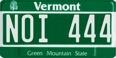 VT license plate NOI444