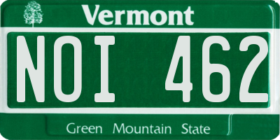 VT license plate NOI462