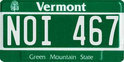 VT license plate NOI467