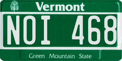 VT license plate NOI468