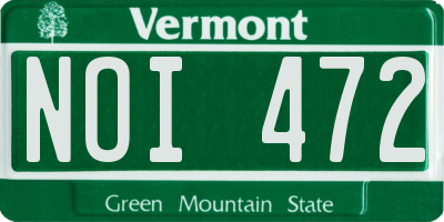 VT license plate NOI472