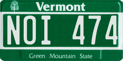 VT license plate NOI474