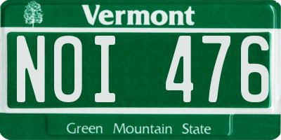 VT license plate NOI476