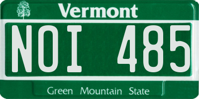 VT license plate NOI485