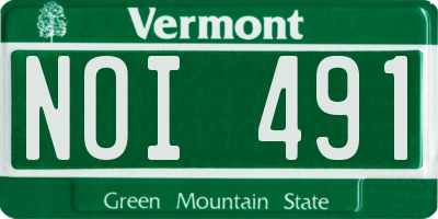 VT license plate NOI491