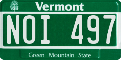 VT license plate NOI497