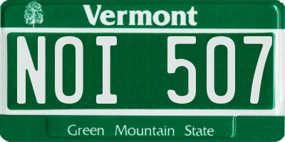 VT license plate NOI507