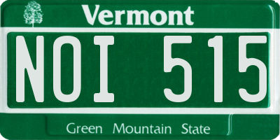VT license plate NOI515