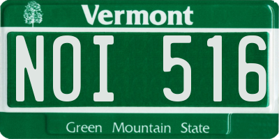 VT license plate NOI516