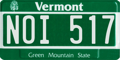 VT license plate NOI517