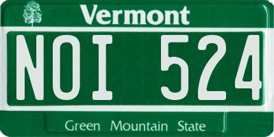 VT license plate NOI524