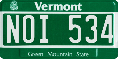 VT license plate NOI534