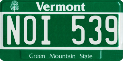 VT license plate NOI539