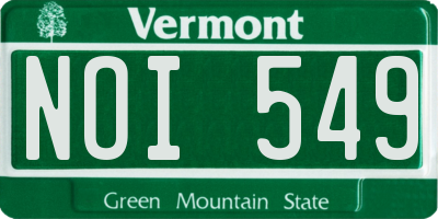 VT license plate NOI549