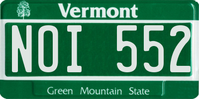 VT license plate NOI552