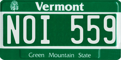 VT license plate NOI559