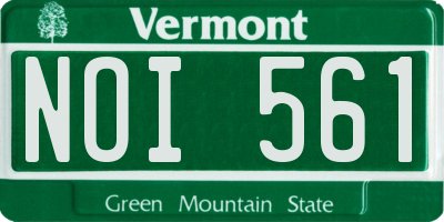 VT license plate NOI561