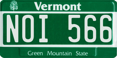 VT license plate NOI566