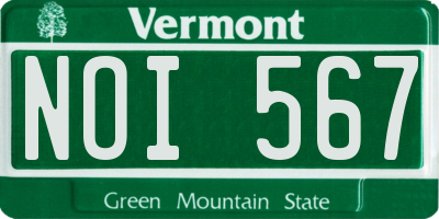 VT license plate NOI567
