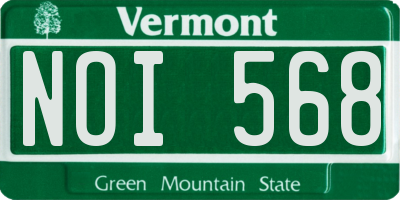VT license plate NOI568