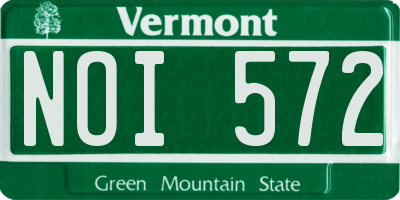 VT license plate NOI572