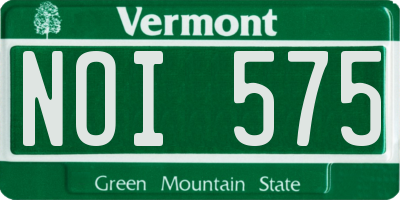 VT license plate NOI575