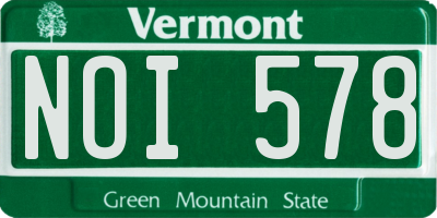 VT license plate NOI578