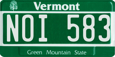 VT license plate NOI583