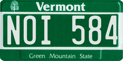 VT license plate NOI584
