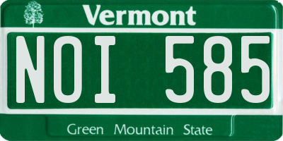 VT license plate NOI585