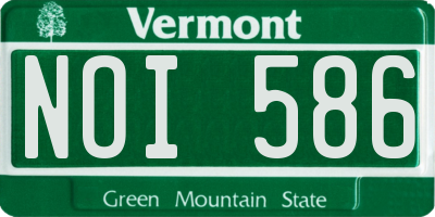 VT license plate NOI586
