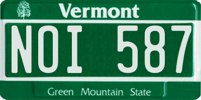 VT license plate NOI587