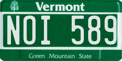 VT license plate NOI589