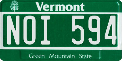 VT license plate NOI594