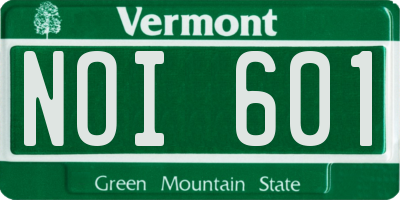 VT license plate NOI601