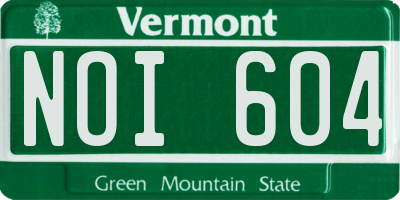 VT license plate NOI604