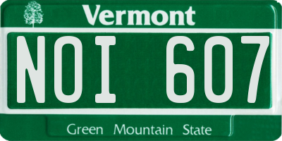 VT license plate NOI607