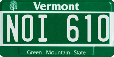 VT license plate NOI610