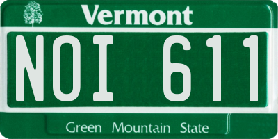 VT license plate NOI611