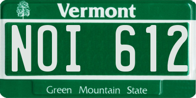 VT license plate NOI612