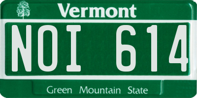 VT license plate NOI614