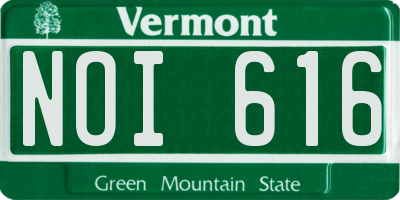 VT license plate NOI616