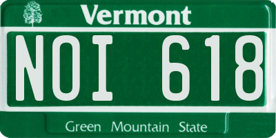 VT license plate NOI618