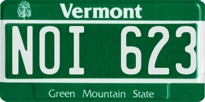 VT license plate NOI623