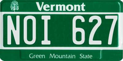 VT license plate NOI627