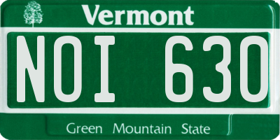 VT license plate NOI630