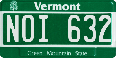 VT license plate NOI632