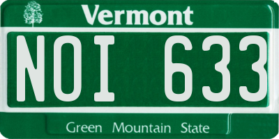 VT license plate NOI633