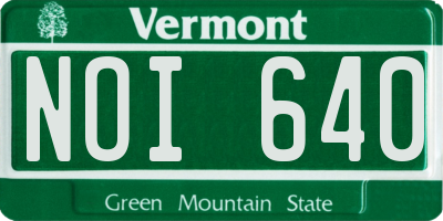 VT license plate NOI640